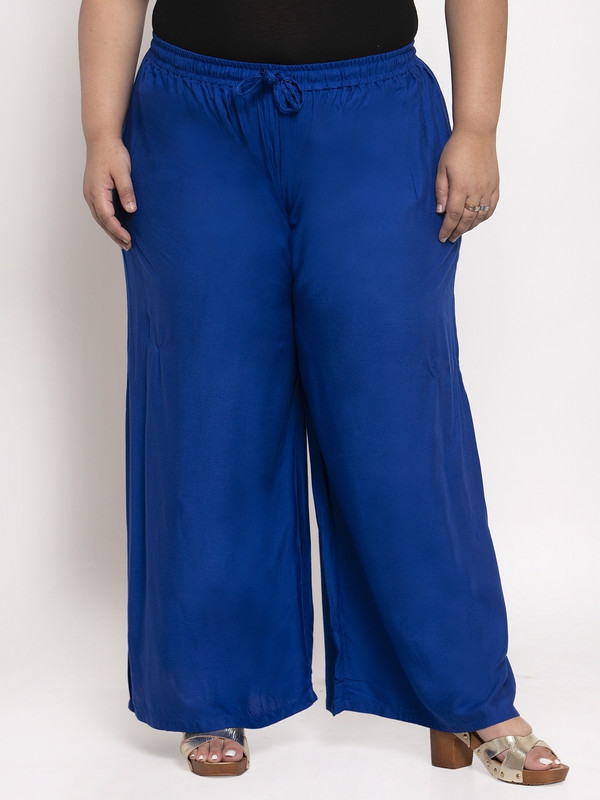 TAG-7 Flared Women Blue Trousers