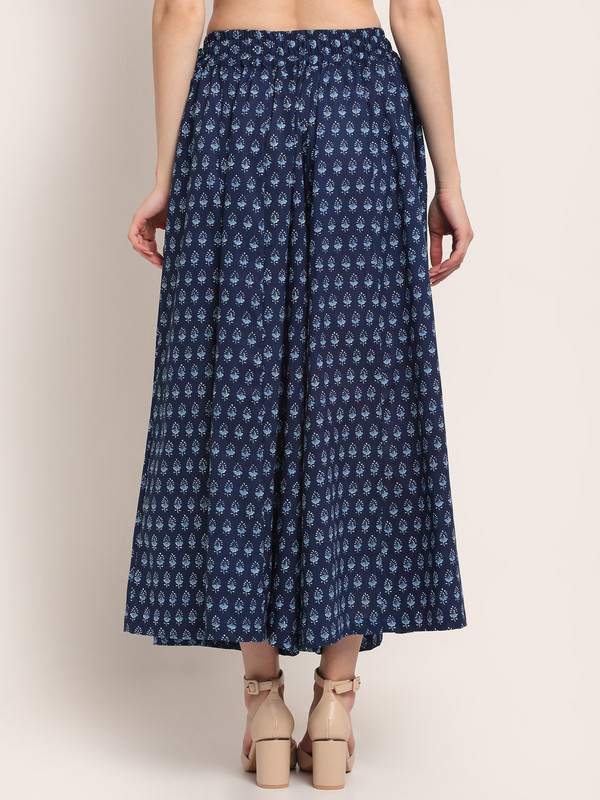 TAG-7 Flared Women Dark Blue Trousers